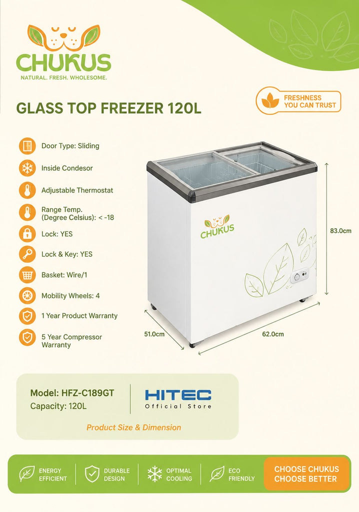 CHUKUS Freezer - Small Glass